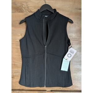 Ibex Shak Vest Womens S Black Merino Wool Scout Hiking Sleeveless Full Zip NWT
